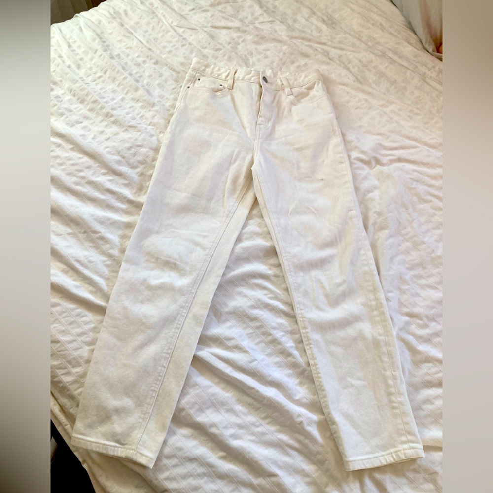 Oak + Fort White Straight leg jeans